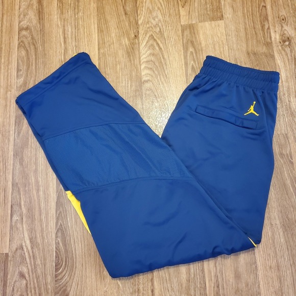 Nike Air Jordan Flight Sweatpants Men Medium Blue Michigan Wolverines Sample - Picture 1 of 11